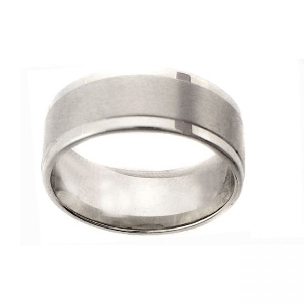 14 KARAT WHITE GOLD GENTS BAND