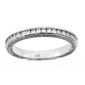 18 KARAT WHITE GOLD DIAMOND WEDDING BAND - WB0377
