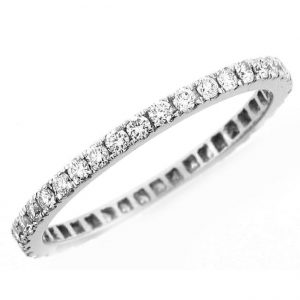 18 KARAT WHITE GOLD DIAMOND WEDDING BAND - WB0428
