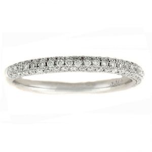 18 KARAT WHITE GOLD DIAMOND WEDDING BAND - 1571WB