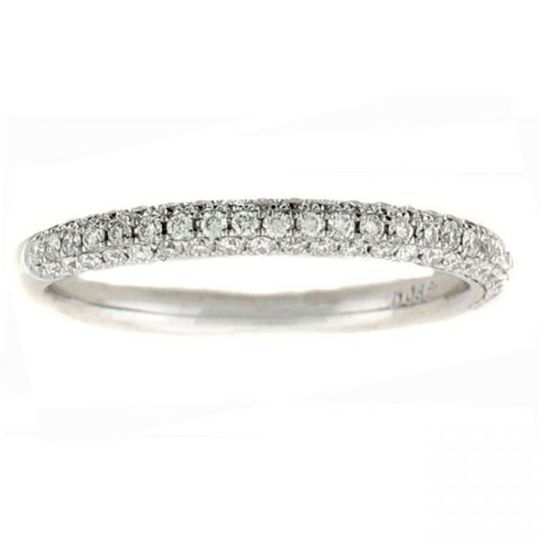18 KARAT WHITE GOLD DIAMOND WEDDING BAND - 1571WB