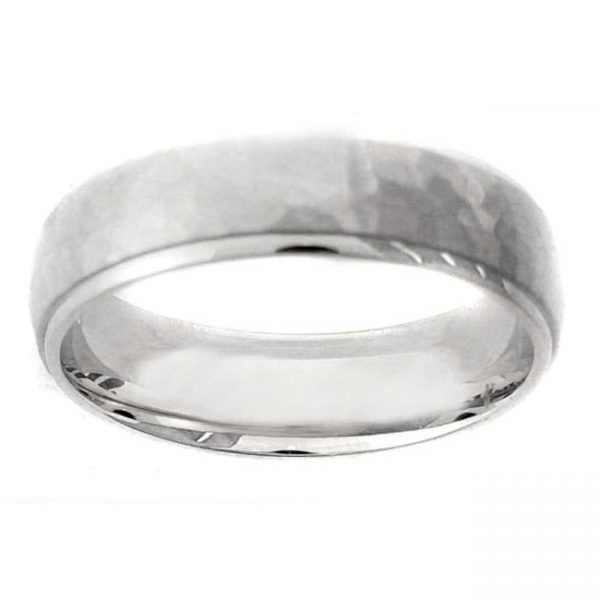 14 KARAT WHITE GOLD GENTS BAND - 2907G
