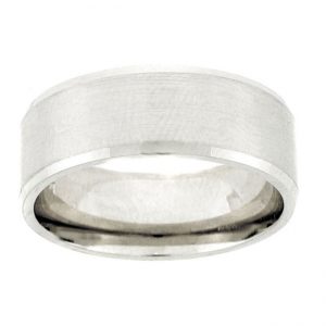 14 KARAT WHITE GOLD GENTS BAND - 2908G