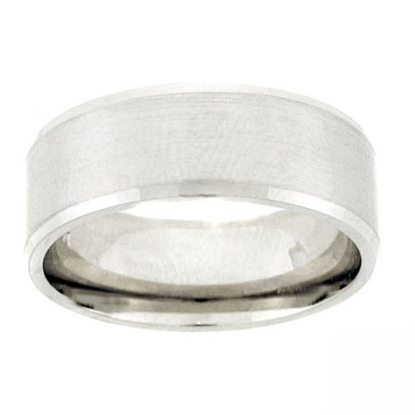 14 KARAT WHITE GOLD GENTS BAND - 2908G