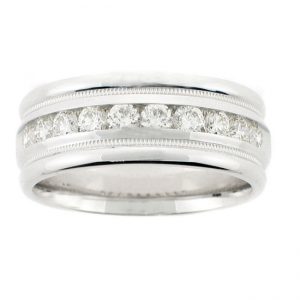 14 KARAT WHITE GOLD GENTS RING with diamonds - 2657G