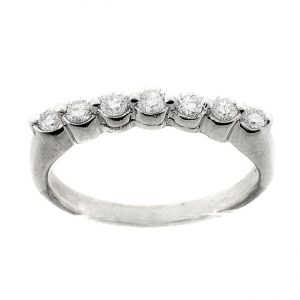 18 KARAT WHITE GOLD DIAMOND WEDDING BAND - 1082ES-B