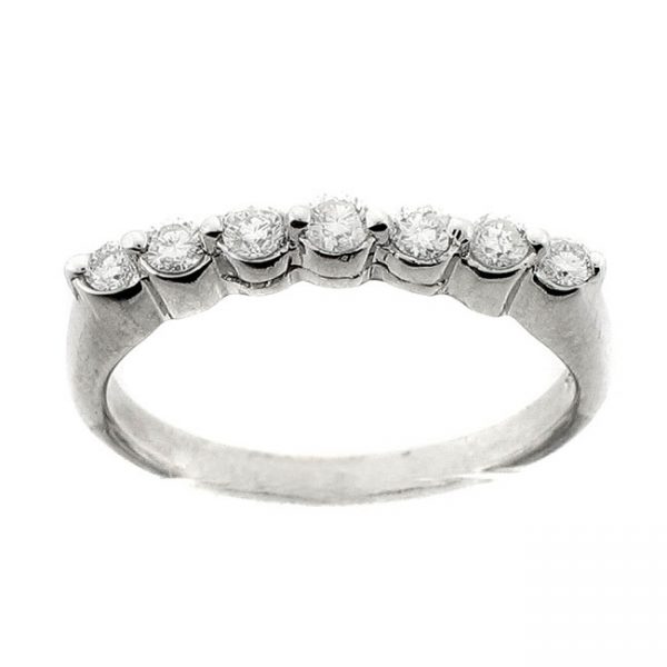 18 KARAT WHITE GOLD DIAMOND WEDDING BAND - 1082ES-B