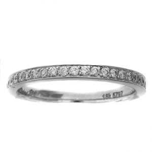 18 KARAT WHITE GOLD DIAMOND WEDDING BAND - 3932WR-B