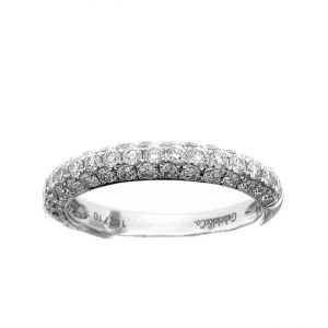 14 KARAT WHITE GOLD DIAMOND WEDDING BAND with 57 Diamond(s) 0.95ctw