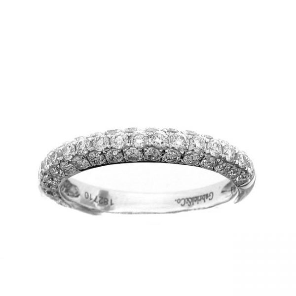 14 KARAT WHITE GOLD DIAMOND WEDDING BAND with 57 Diamond(s) 0.95ctw