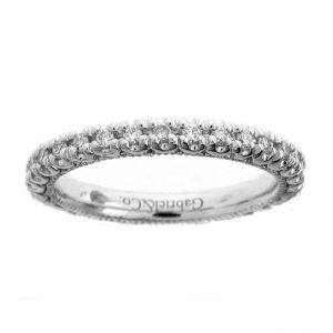 18 KARAT WHITE GOLD DIAMOND WEDDING BAND - 3965WR-B