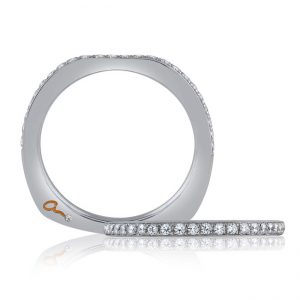 18 KARAT WHITE GOLD WEDDING BAND with diamonds - 4026WR-B