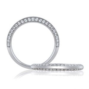 18 KARAT WHITE GOLD WEDDING RING with diamonds - 4033WR-B