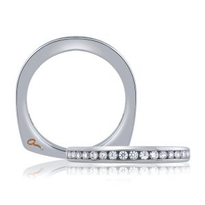 18 KARAT WHITE GOLD WEDDING BAND with diamonds - 4034WR-B