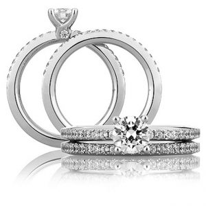 18 KARAT WHITE GOLD WEDDING BAND with diamonds - 4066WR-B