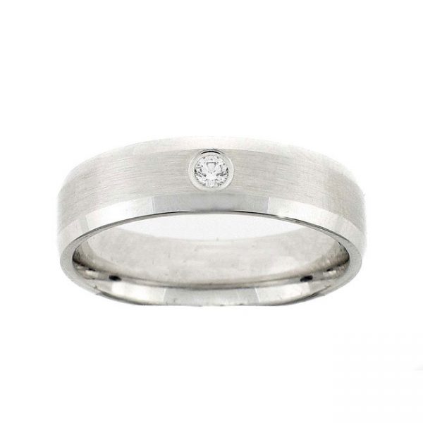 14 KARAT WHITE GOLD GENTS RING with diamonds - 2525G