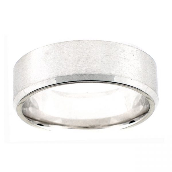 14 KARAT WHITE GOLD GENTS BAND - 2711G