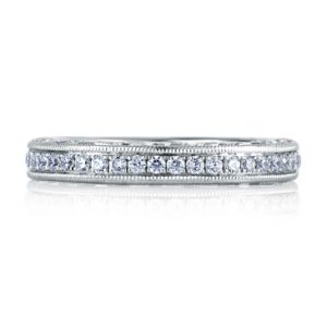 Royal Milgrain Band With Scroll Motif Profile