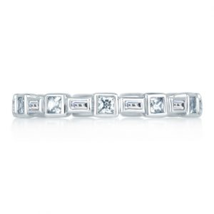 Princess and Baguettes Eternity Anniversary Ring