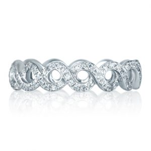 Vine Motif Eternity Stackable Anniversary Ring