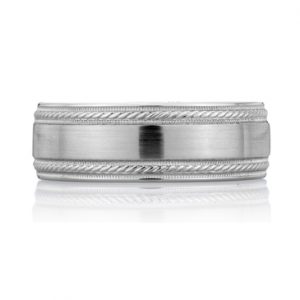 Cable Milgrain Men's Ring