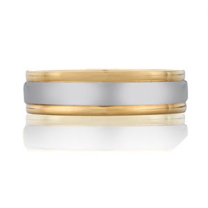 Classic Double Beveled Men's Ring