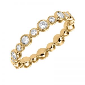 Artcarved 14k Yellow Gold Bezel Diamond Band