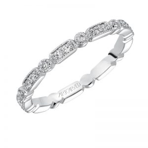 Artcarved 14k White Gold Diamond Band