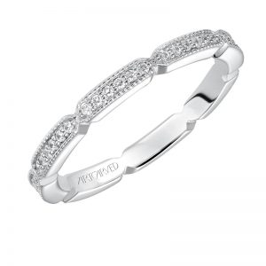 Artcarved 14k White Gold Diamond Band