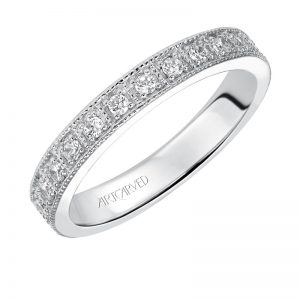 Artcarved 14k White Gold Diamond Band