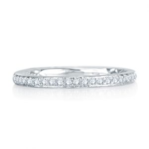 Modern Meets Vintage Delicate Quilted Anniversary Band