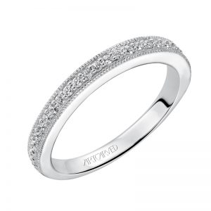 ArtCarved 'Harper' Diamond Wedding Band in 14K White Gold  - 31-V504W