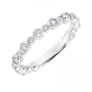 ArtCarved Diamond Stackable Band in 14K White Gold  - 33-V9157W