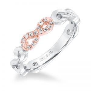 ArtCarved Diamond Infinity Anniversary Band in 14K White Gold  - 33-V9160WR