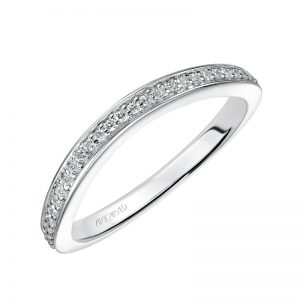 ArtCarved 'Flora' Diamond Wedding Band in 14K White Gold  - 31-V448W