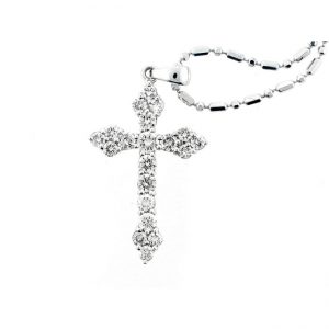14 KARAT WHITE GOLD PENDANT with 20 Diamond(s) 0.65ctw