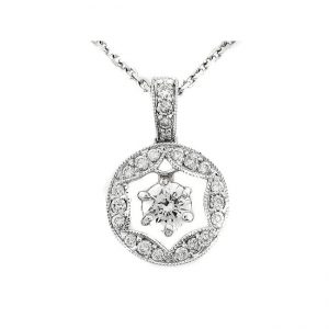 18 KARAT WHITE GOLD PENDANT with 1 Diamond(s) 0.33ctw