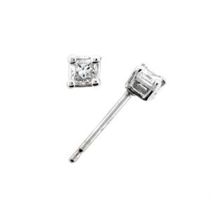 14 KARAT WHITE GOLD EARRINGS with 2 Diamond(s) 0.16ctw