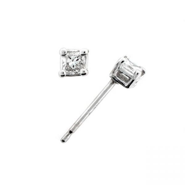 14 KARAT WHITE GOLD EARRINGS with 2 Diamond(s) 0.16ctw