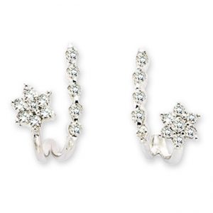 14 KARAT WHITE GOLD EARRINGS with 24 Diamond(s) 0.32ctw
