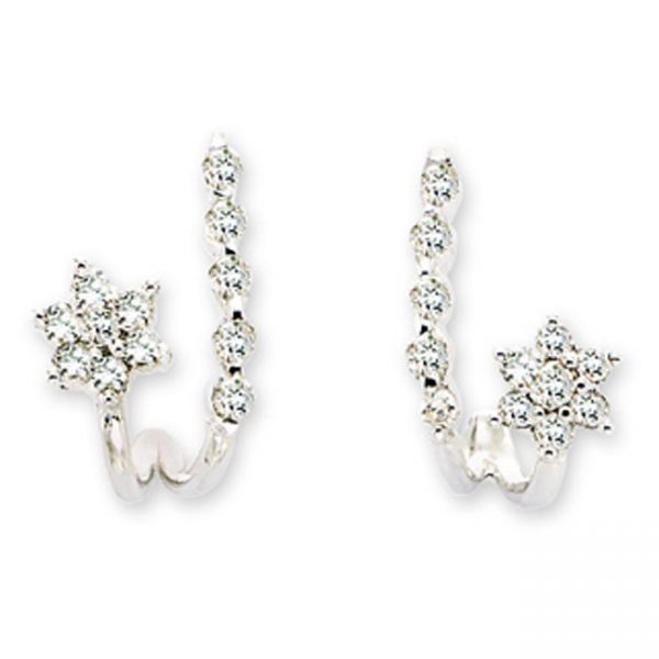 14 KARAT WHITE GOLD EARRINGS with 24 Diamond(s) 0.32ctw
