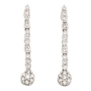 14 KARAT WHITE GOLD EARRINGS with 36 Diamond(s) 0.45ctw