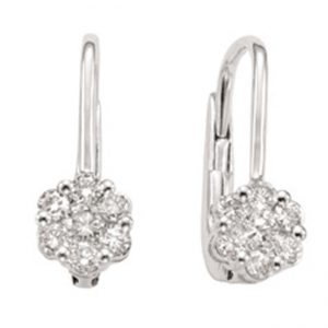 14 KARAT WHITE GOLD EARRINGS with 14 Diamond(s) 0.50ctw