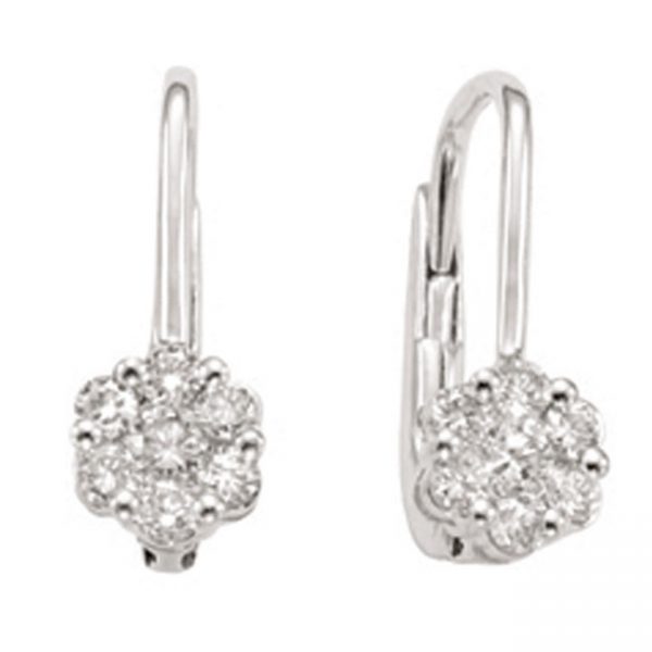 14 KARAT WHITE GOLD EARRINGS with 14 Diamond(s) 0.50ctw
