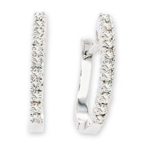 14 KARAT WHITE GOLD EARRINGS with 22 Diamond(s) 0.50ctw