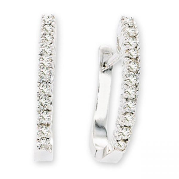 14 KARAT WHITE GOLD EARRINGS with 22 Diamond(s) 0.50ctw