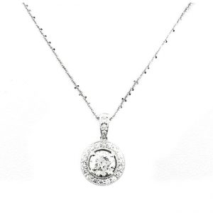 18 KARAT YELLOW & WHITE GOLD PENDANT with 21 Diamond(s) 0.30ctw