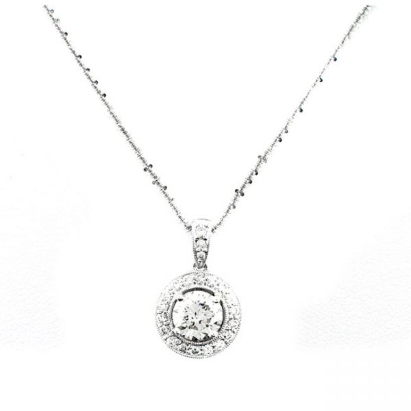 18 KARAT YELLOW & WHITE GOLD PENDANT with 21 Diamond(s) 0.30ctw