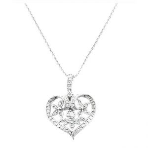 14 KARAT WHITE GOLD NECKLACE with 45 Diamond(s) 0.33ctw