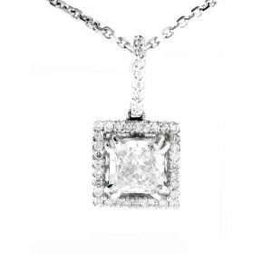18 KARAT WHITE GOLD PENDANT with 40 Diamond(s) 0.17ctw